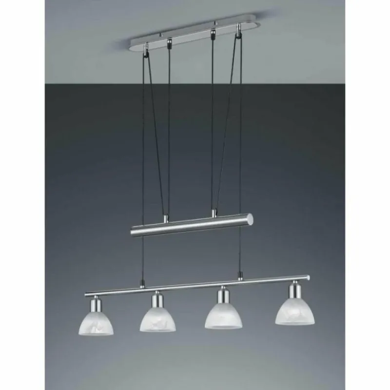 Luminaires Trio Suspension Trio LEVISTO LED Nickel mat, 4 lumières