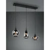 Luminaires Trio Suspension Trio Lumina Noir, 3 lumières