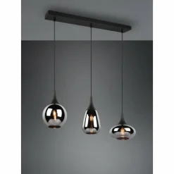 Luminaires Trio Suspension Trio Lumina Noir, 3 lumières