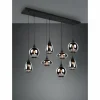 Luminaires Trio Suspension Trio Lumina Noir, 8 lumières