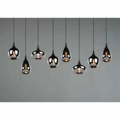 Luminaires Trio Suspension Trio Lumina Noir, 8 lumières