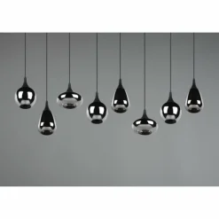 Luminaires Trio Suspension Trio Lumina Noir, 8 lumières