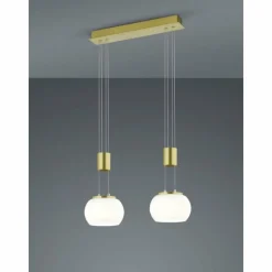 Luminaires Trio Suspension Trio Madison LED Laiton, 2 lumières