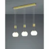 Luminaires Trio Suspension Trio Madison LED Laiton, 3 lumières