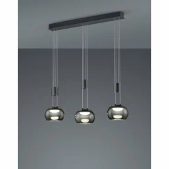 Luminaires Trio Suspension Trio Madison LED Noir, 3 lumières