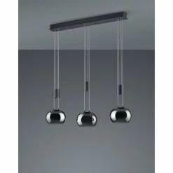 Luminaires Trio Suspension Trio Madison LED Noir, 3 lumières