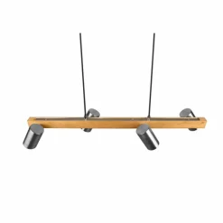 Lampes En Bois-Luminaires Trio Suspension Trio MARLEY Écru, Nickel mat, 4 lumières