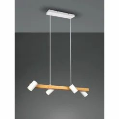 Lampes En Bois-Luminaires Trio Suspension Trio MARLEY Écru, Blanc, 4 lumières