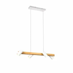 Lampes En Bois-Luminaires Trio Suspension Trio MARLEY Écru, Blanc, 4 lumières