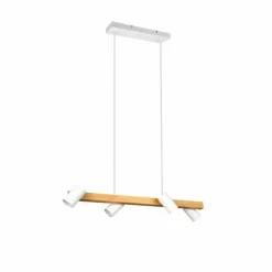 Lampes En Bois-Luminaires Trio Suspension Trio MARLEY Écru, Blanc, 4 lumières