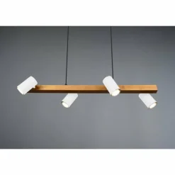 Lampes En Bois-Luminaires Trio Suspension Trio MARLEY Écru, Blanc, 4 lumières