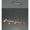 Lampes En Bois-Luminaires Trio Suspension Trio Marley Écru, Nickel mat, 6 lumières