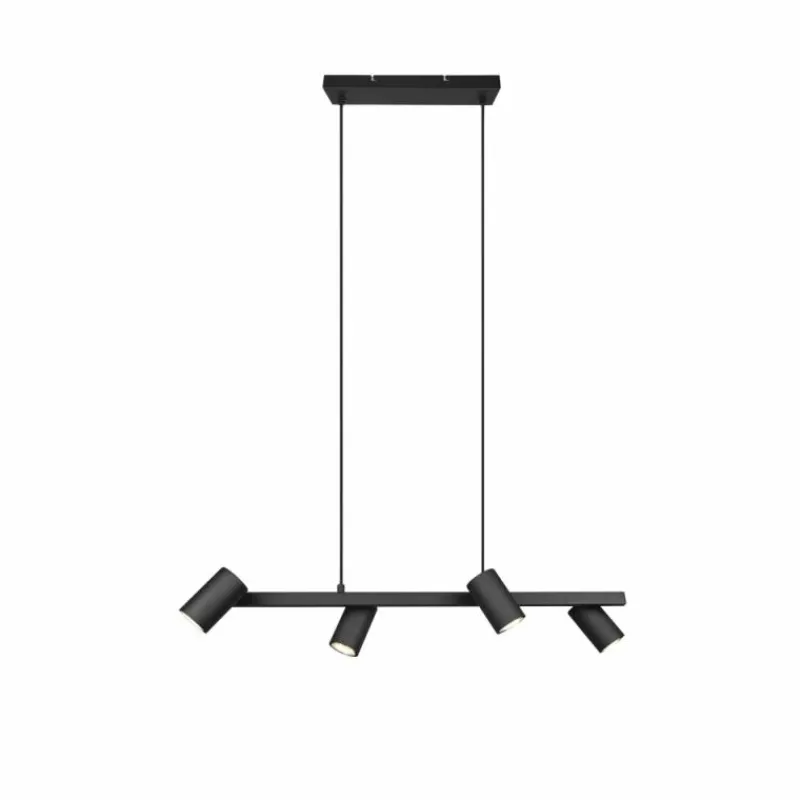 Luminaires Trio Suspension Trio MARLEY Noir, 4 lumières* Suspensions