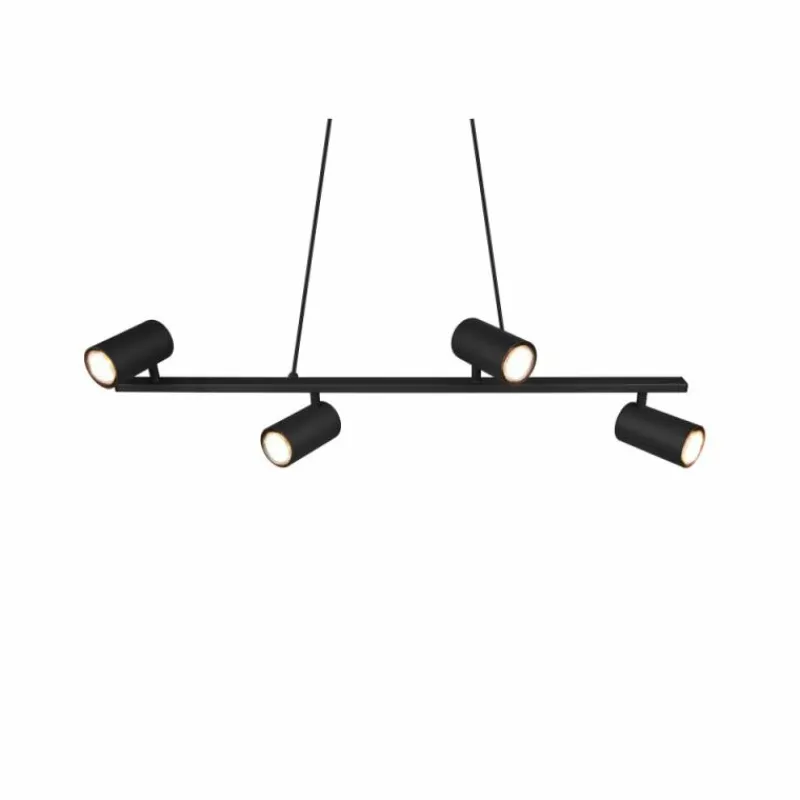 Luminaires Trio Suspension Trio MARLEY Noir, 4 lumières* Suspensions