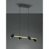 Lampes Dorées-Luminaires Trio Suspension Trio Marley Noir doré, 4 lumières