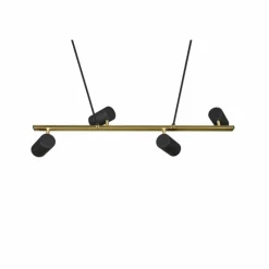 Lampes Dorées-Luminaires Trio Suspension Trio Marley Noir doré, 4 lumières