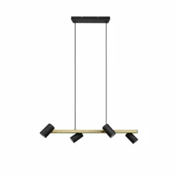 Lampes Dorées-Luminaires Trio Suspension Trio Marley Noir doré, 4 lumières