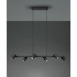 Luminaires Trio Suspension Trio MARLEY Noir, 6 lumières* Suspensions