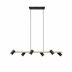 Lampes Dorées-Luminaires Trio Suspension Trio Marley Noir doré, 6 lumières