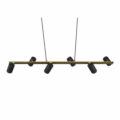 Lampes Dorées-Luminaires Trio Suspension Trio Marley Noir doré, 6 lumières