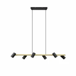 Lampes Dorées-Luminaires Trio Suspension Trio Marley Noir doré, 6 lumières