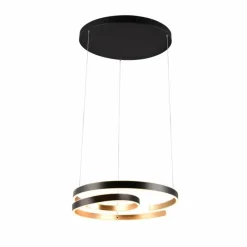 Lampes Dorées-Luminaires Trio Suspension Trio Marnie LED Or, Noir, 1 lumière