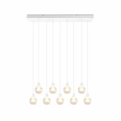 Luminaires Trio Suspension Trio Mela Blanc, 9 lumières