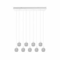 Luminaires Trio Suspension Trio Mela Blanc, 9 lumières