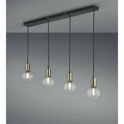 Lampes À Boules-Luminaires Trio Suspension Trio NACHO Noir, 4 lumières