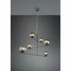 Suspension Verre Fumé-Luminaires Trio Suspension Trio Pure Anthracite, 6 lumières