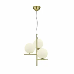 Luminaires Trio Suspension Trio PURE Laiton, 3 lumières