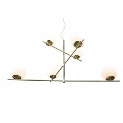Luminaires Trio Suspension Trio Pure Laiton, 6 lumières