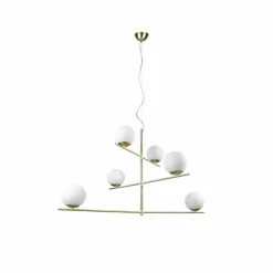 Luminaires Trio Suspension Trio Pure Laiton, 6 lumières