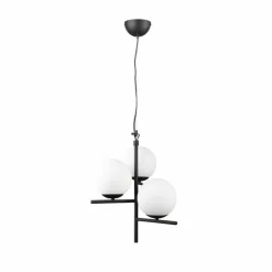 Luminaires Trio Suspension Trio Pure Noir, 3 lumières