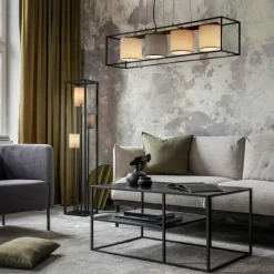 Luminaires Trio Suspension Trio Ross Noir, 4 lumières* Suspensions