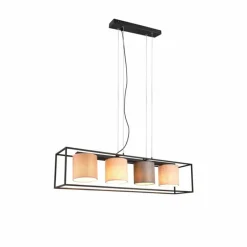 Luminaires Trio Suspension Trio Ross Noir, 4 lumières* Suspensions