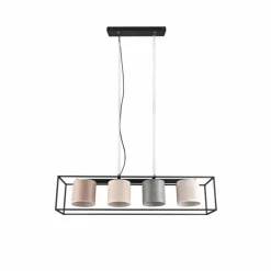 Luminaires Trio Suspension Trio Ross Noir, 4 lumières* Suspensions