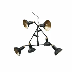 Luminaires Trio Suspension Trio Roxie Laiton, Noir, 6 lumières* Suspensions