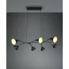 Luminaires Trio Suspension Trio Roxie Laiton, Noir, 7 lumières* Suspensions