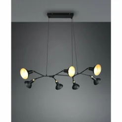 Luminaires Trio Suspension Trio Roxie Laiton, Noir, 7 lumières* Suspensions