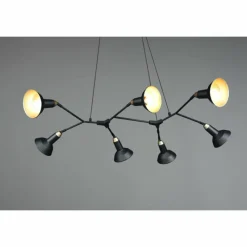 Luminaires Trio Suspension Trio Roxie Laiton, Noir, 7 lumières* Suspensions