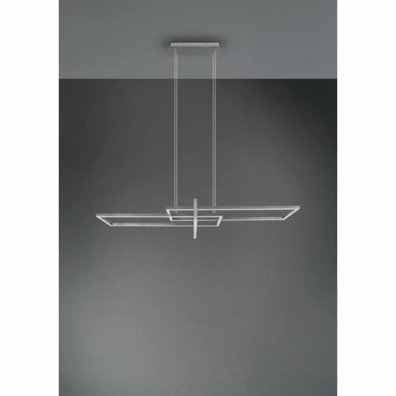 Luminaires Trio Suspension Trio Salinas LED Nickel mat, 1 lumière* Éclairage Led