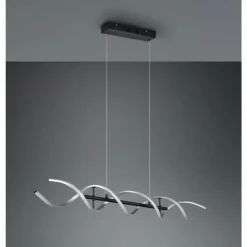 Luminaires Trio Suspension Trio Sequence LED Aluminium, Noir, 1 lumière* Éclairage Led