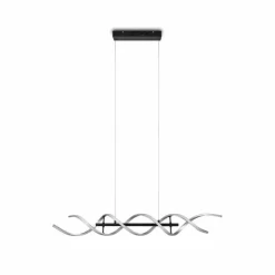 Luminaires Trio Suspension Trio Sequence LED Aluminium, Noir, 1 lumière* Éclairage Led