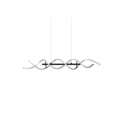 Luminaires Trio Suspension Trio Sequence LED Aluminium, Noir, 1 lumière* Éclairage Led