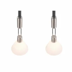 Luminaires Trio Suspension Trio STANLEY Nickel mat, 2 lumières