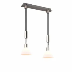 Luminaires Trio Suspension Trio STANLEY Nickel mat, 2 lumières