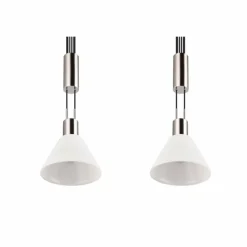 Luminaires Trio Suspension Trio STANLEY Nickel mat, 2 lumières