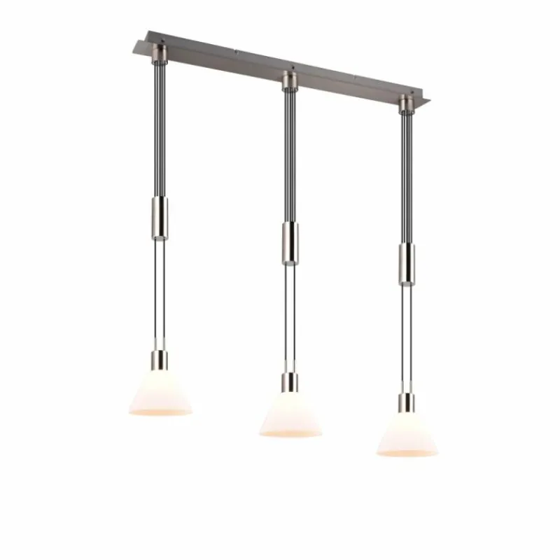 Luminaires Trio Suspension Trio STANLEY Nickel mat, 3 lumières