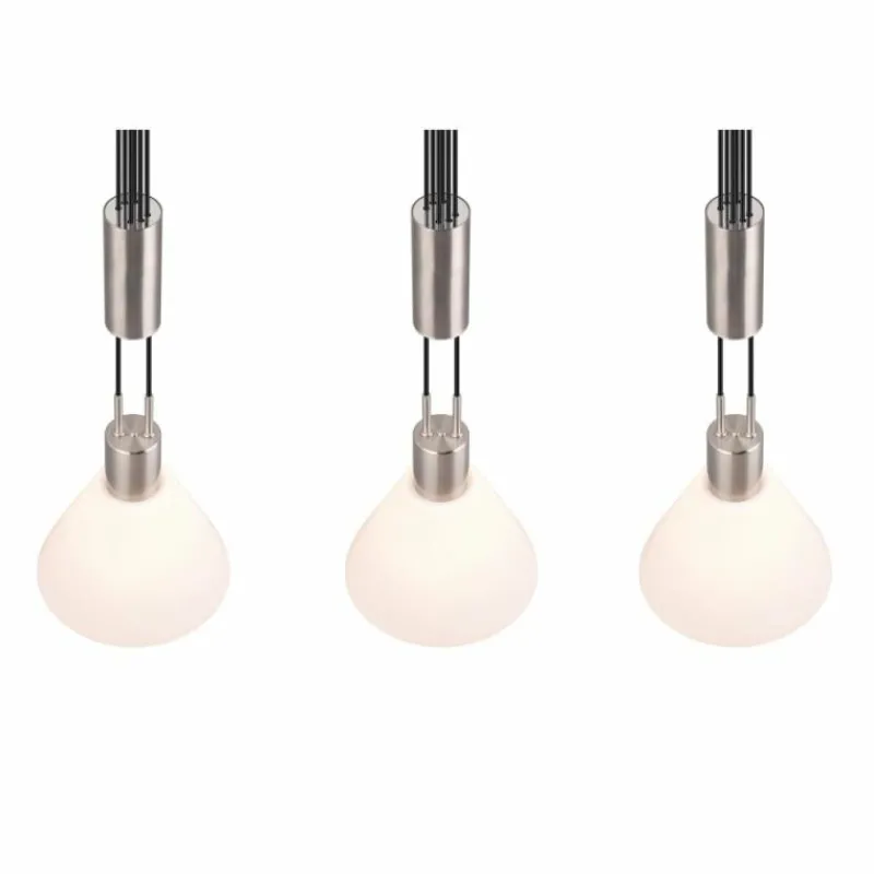 Luminaires Trio Suspension Trio STANLEY Nickel mat, 3 lumières